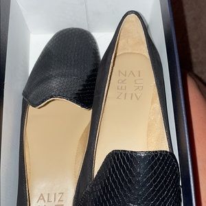 Aliza Nature black flats, size 4M